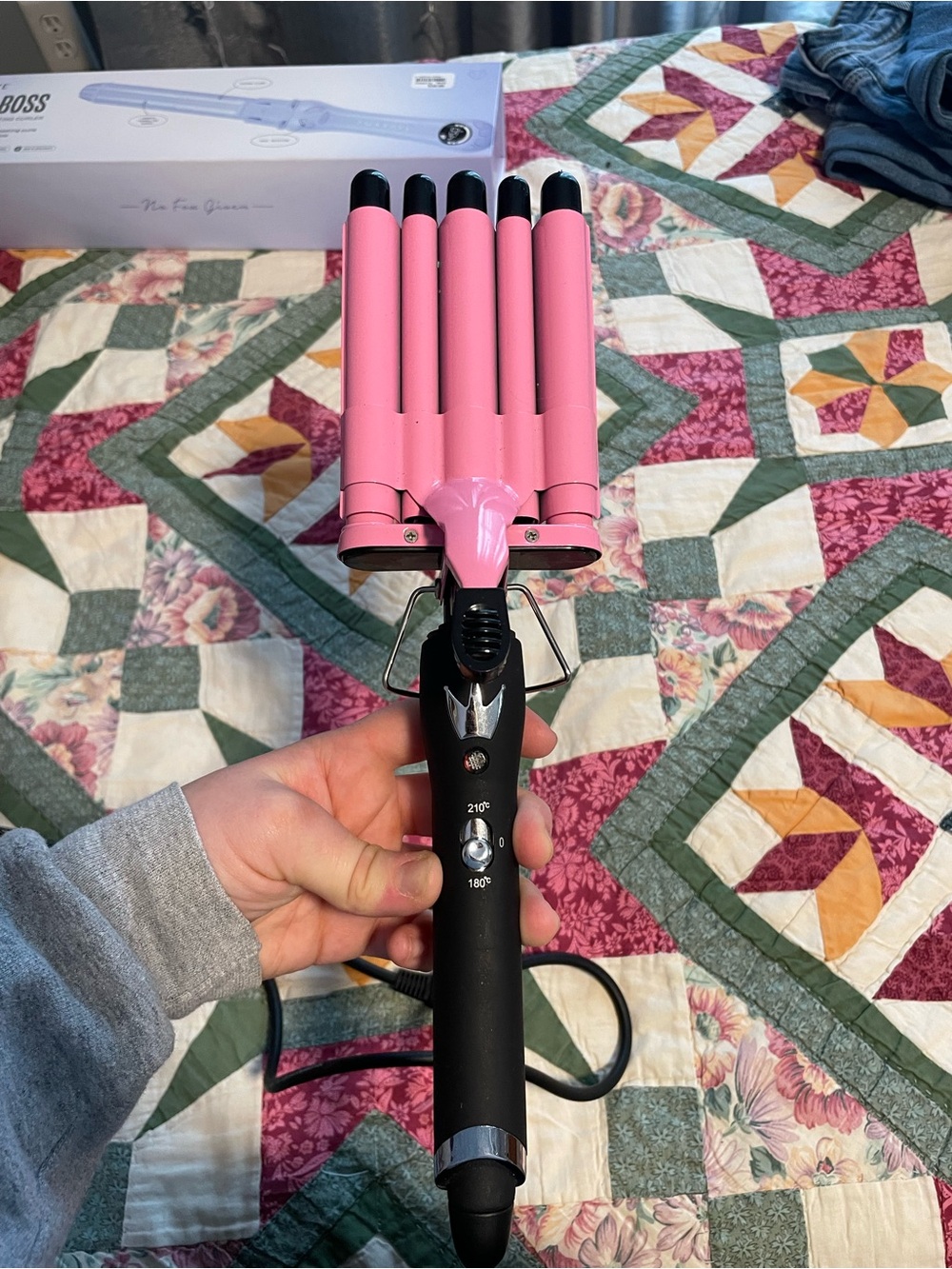 Pink 5-Barrel Hair Waver